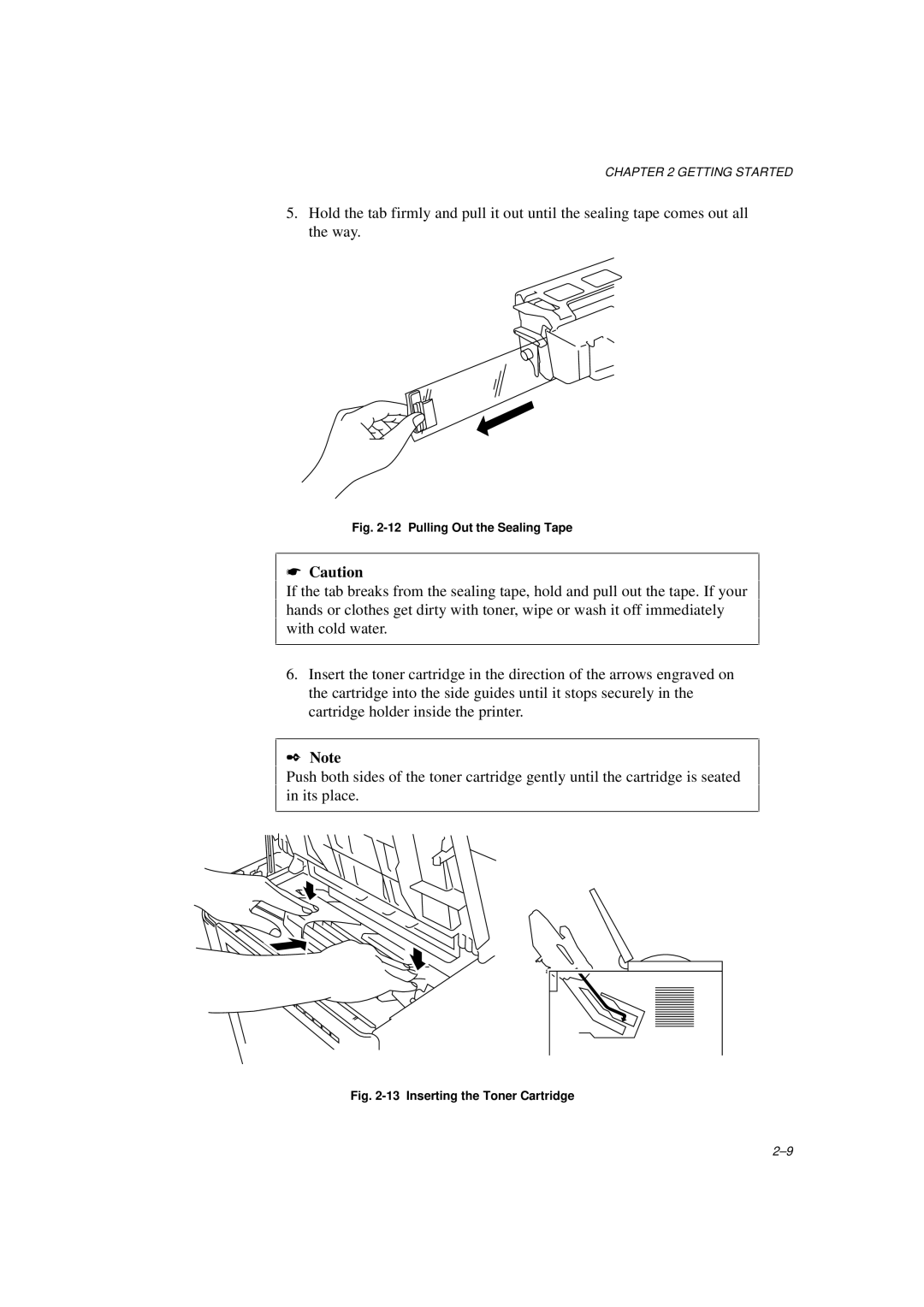 Brother HL-960 manual Pulling Out the Sealing Tape 