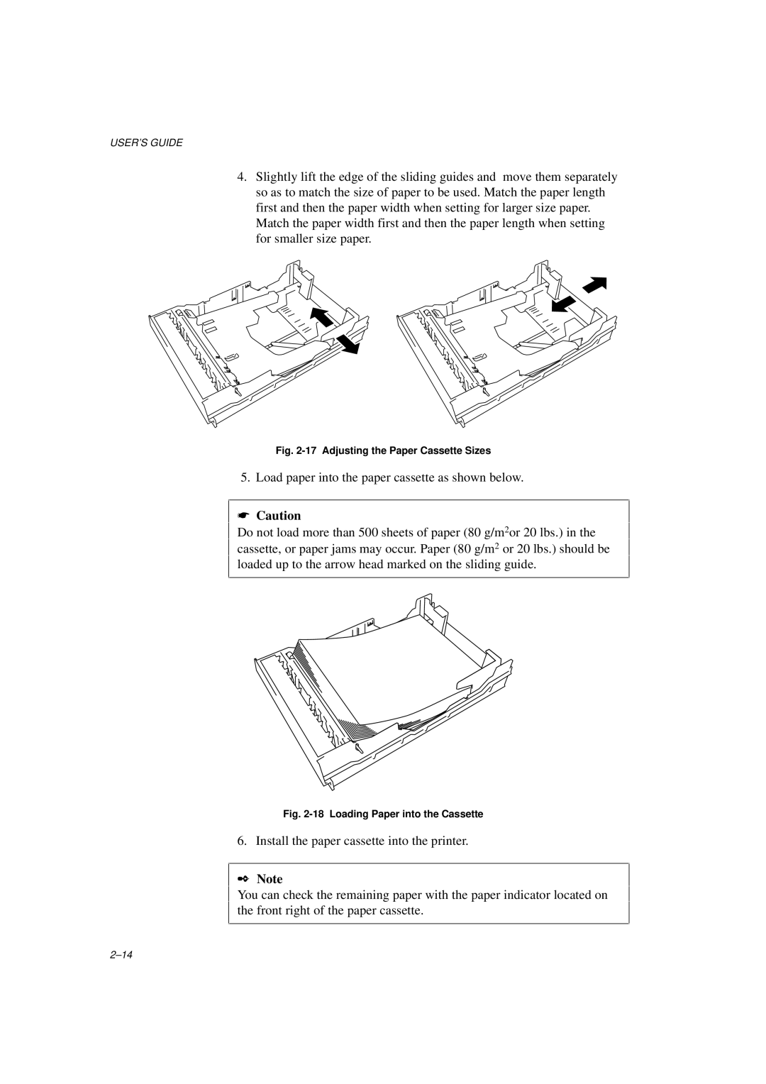 Brother HL-960 manual Adjusting the Paper Cassette Sizes 