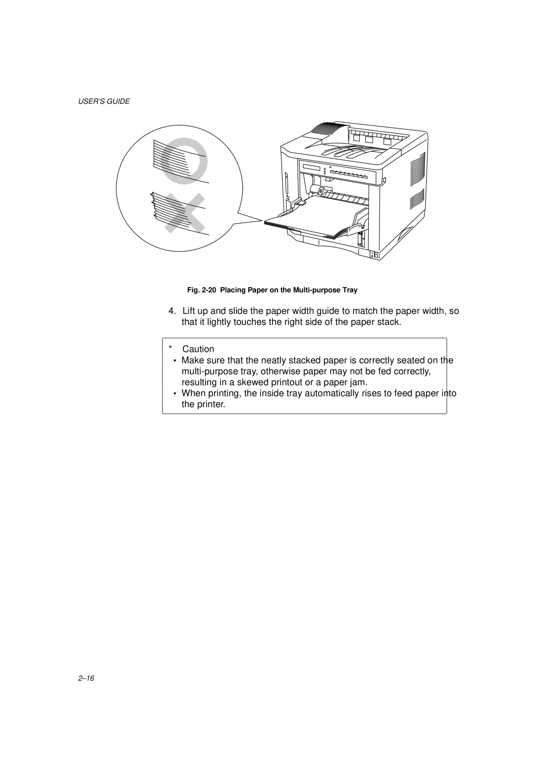 Brother HL-960 manual Placing Paper on the Multi-purpose Tray 