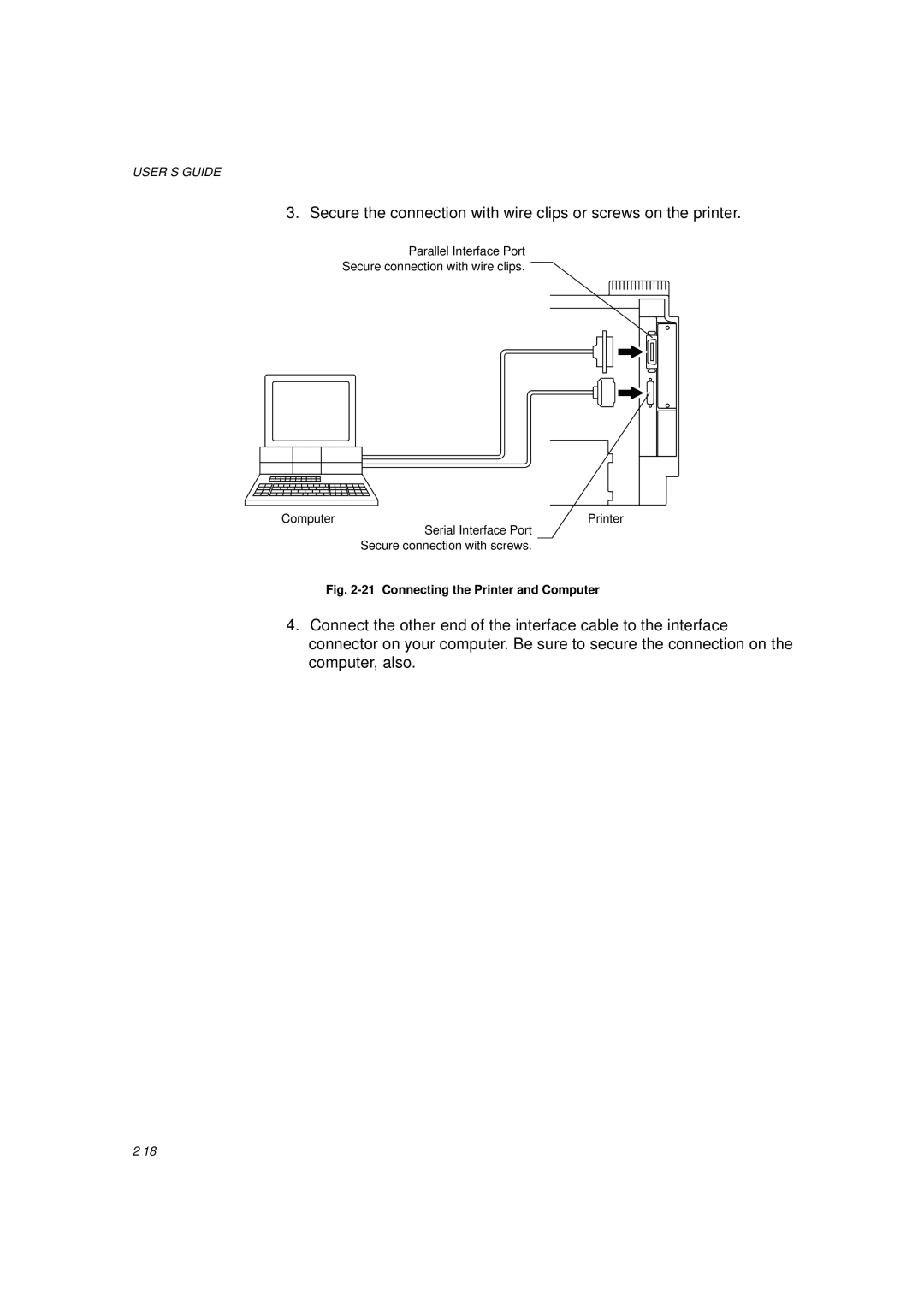 Brother HL-960 manual Connecting the Printer and Computer 