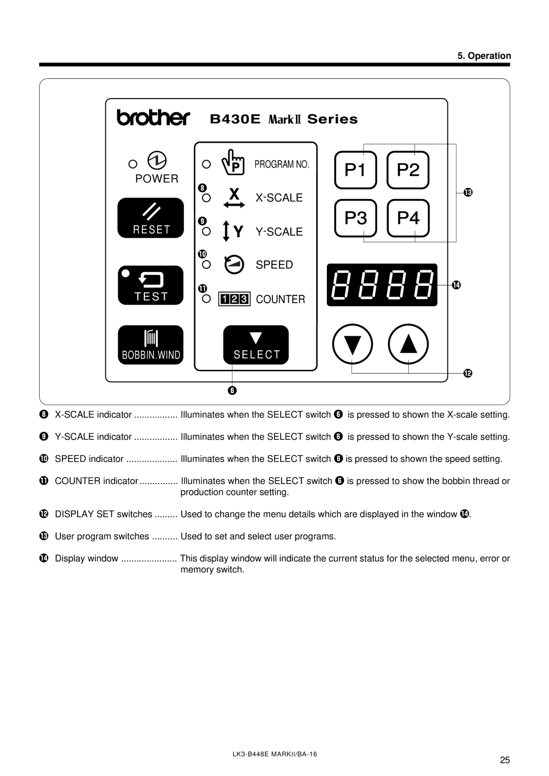 Brother LK3-B448E instruction manual S E Ty-Scale 