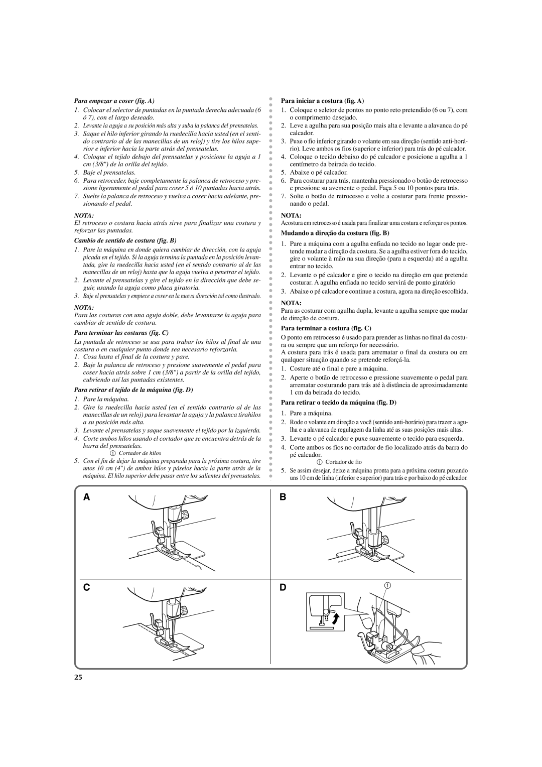 Brother LS 2125 instruction manual Para empezar a coser fig. a 