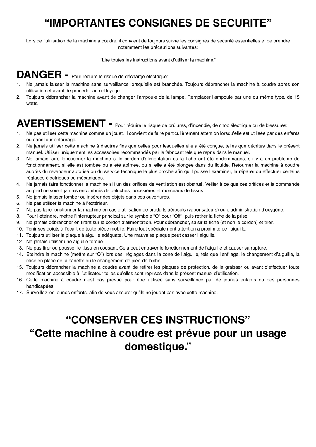 Brother LS-2720, LS-2220 instruction manual Conserver CES Instructions 