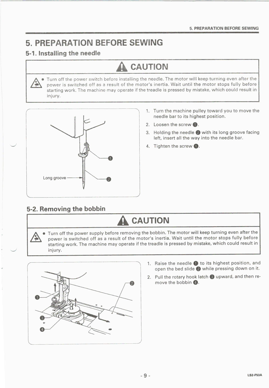 Brother LS2-F53A manual 