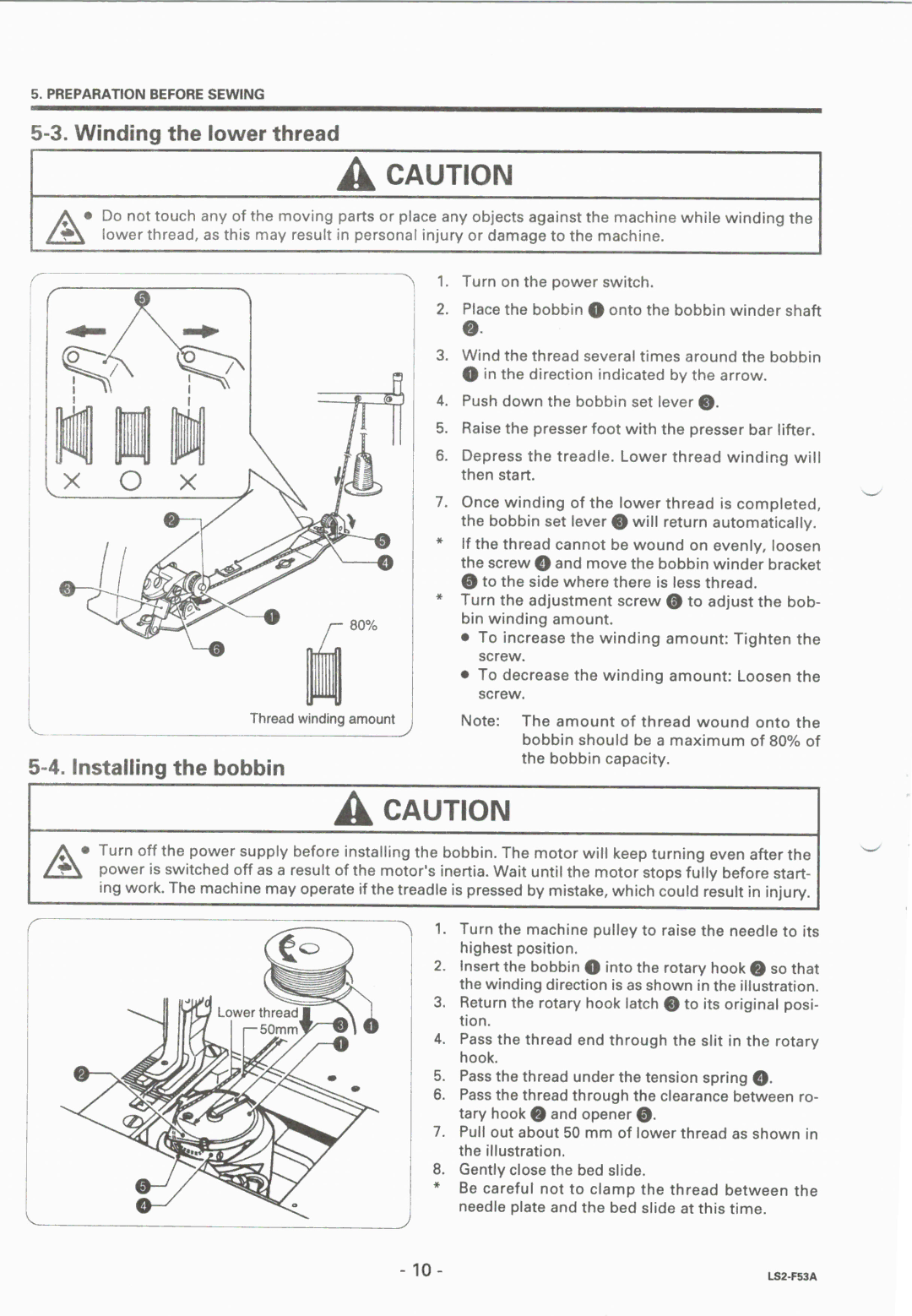 Brother LS2-F53A manual 