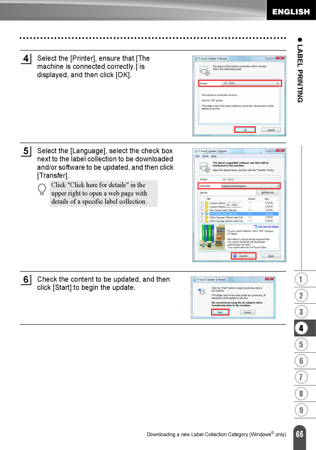 Brother LW6091001 appendix Label Printing 