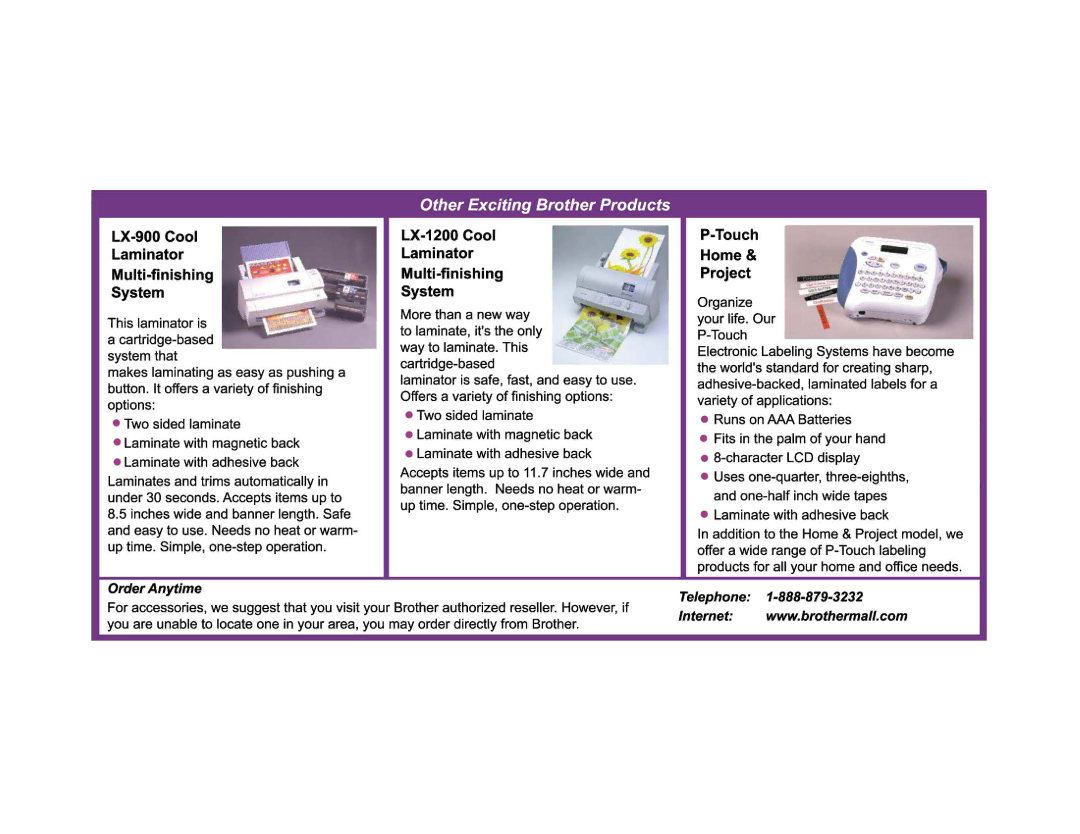 Brother LX-570 warranty 