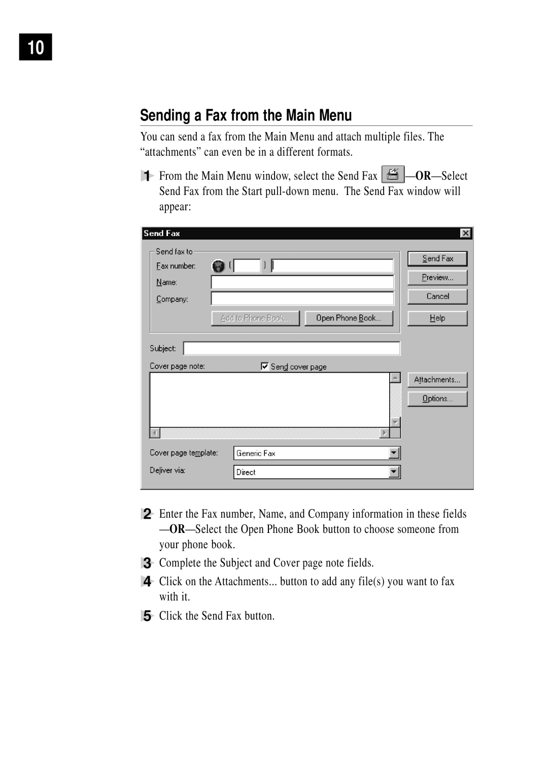 Brother MFC-1780 quick start manual Sending a Fax from the Main Menu 