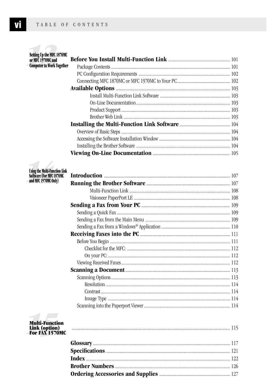 Brother FAX1 570MC, MFC 1970MC, MFC 1870MC owner manual Install Multi-Function Link Software 