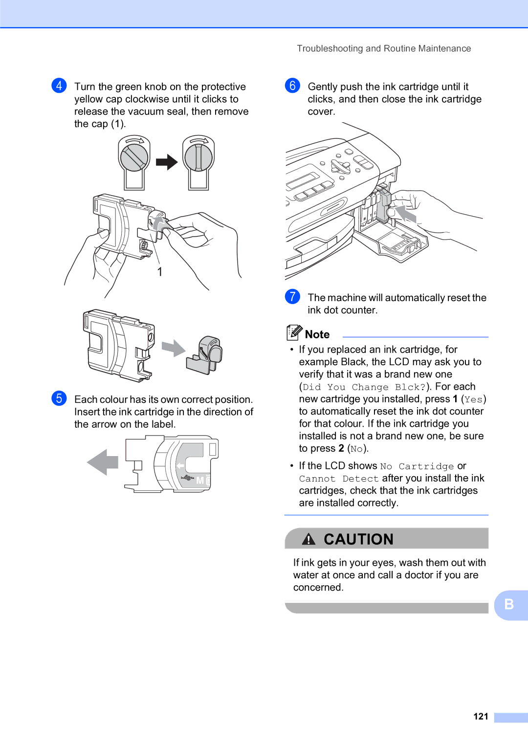 Brother MFC-253CW manual 121 