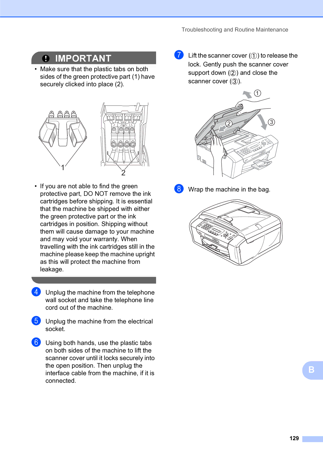 Brother MFC-253CW manual 129 