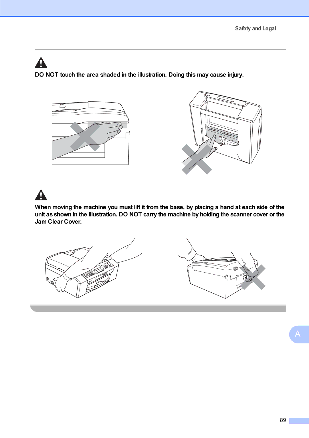 Brother MFC-253CW manual Safety and Legal 