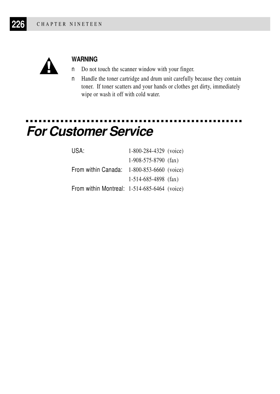 Brother MFC 4350 manual For Customer Service, Fax 