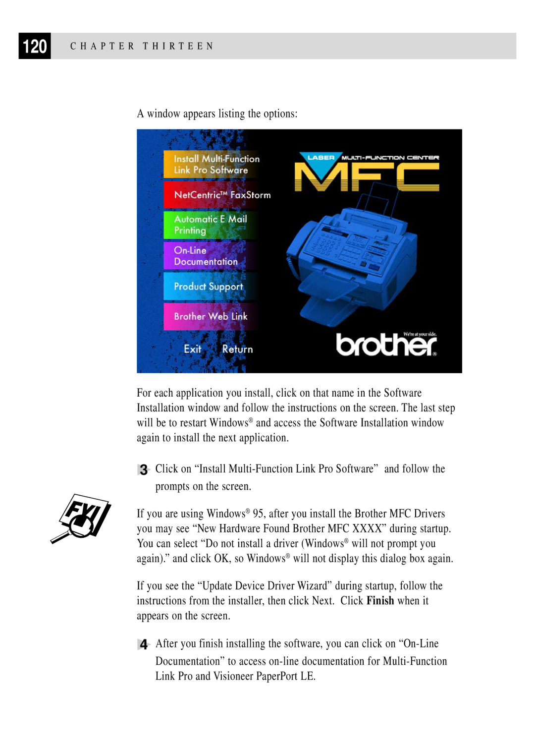 Brother MFC-6650MC, MFC-7750 manual H a P T E R T H I R T E E N 