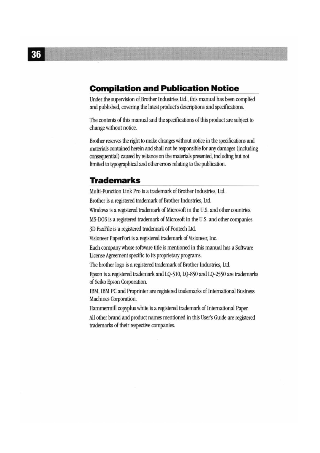 Brother MFC 7000FC manual 