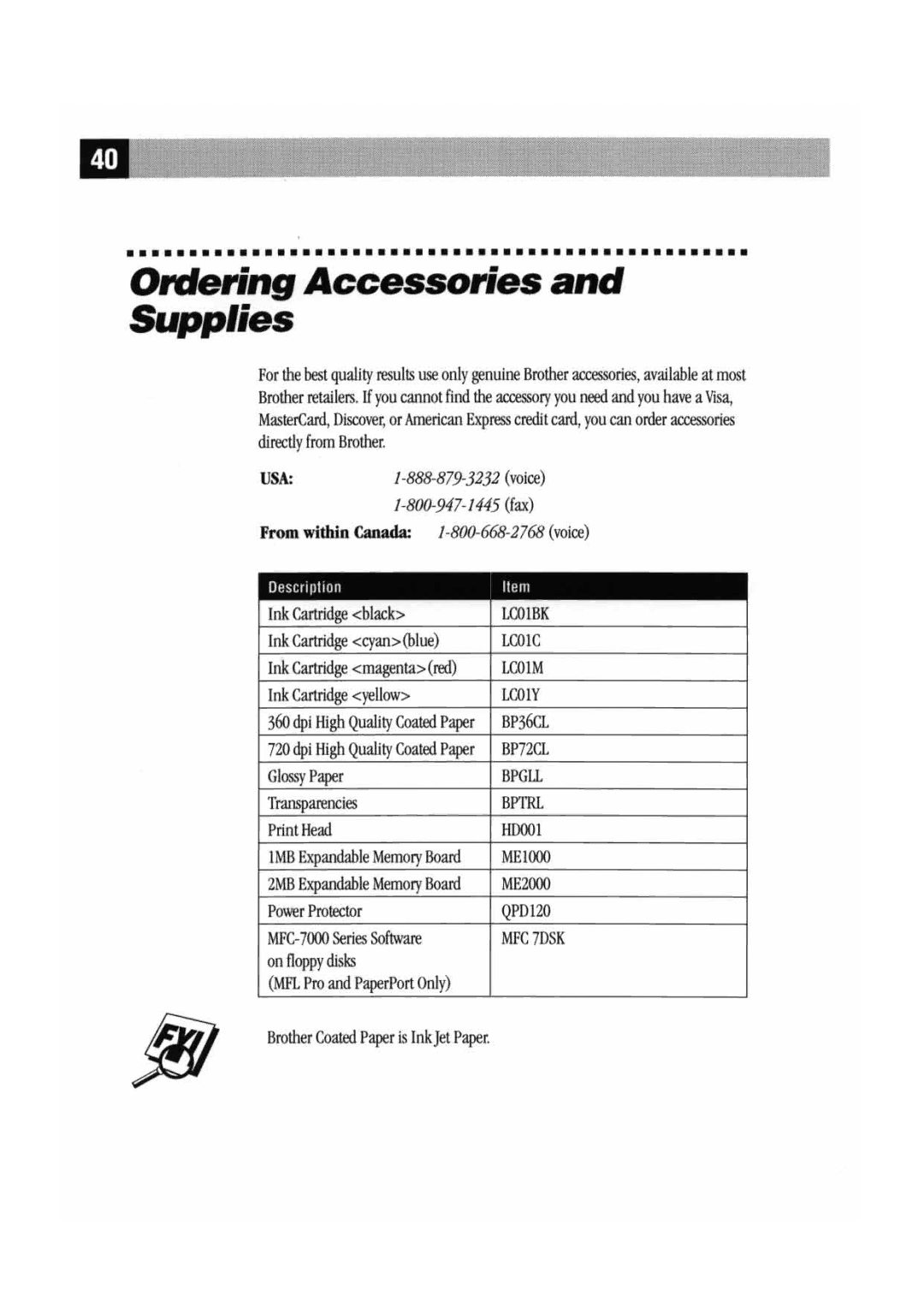 Brother MFC 7000FC manual 