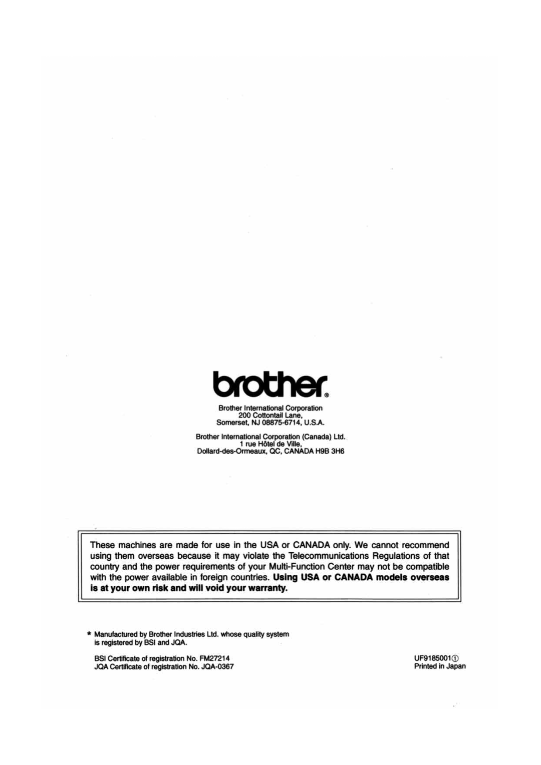 Brother MFC 7000FC manual 