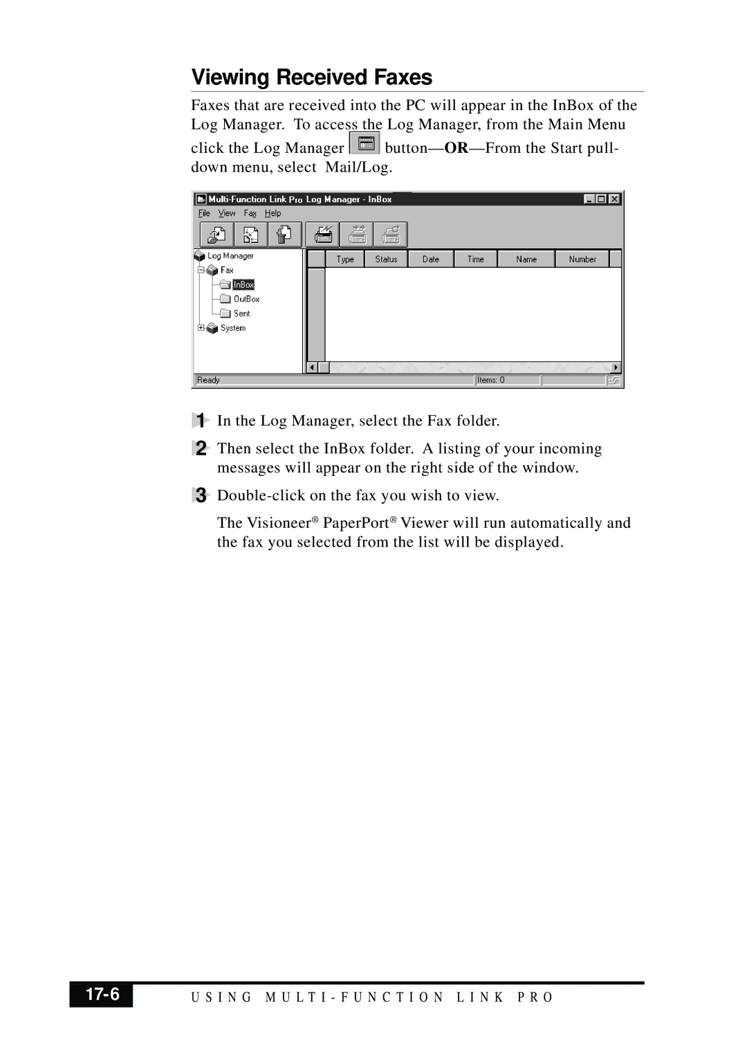 Brother MFC 7050C owner manual Viewing Received Faxes, 17-6 