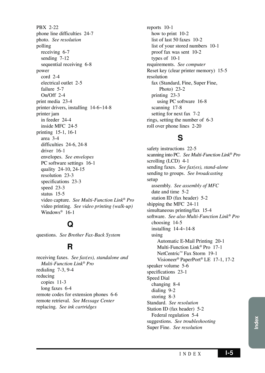 Brother MFC 7050C owner manual Software. See also Multi-Function Link Pro choosing 