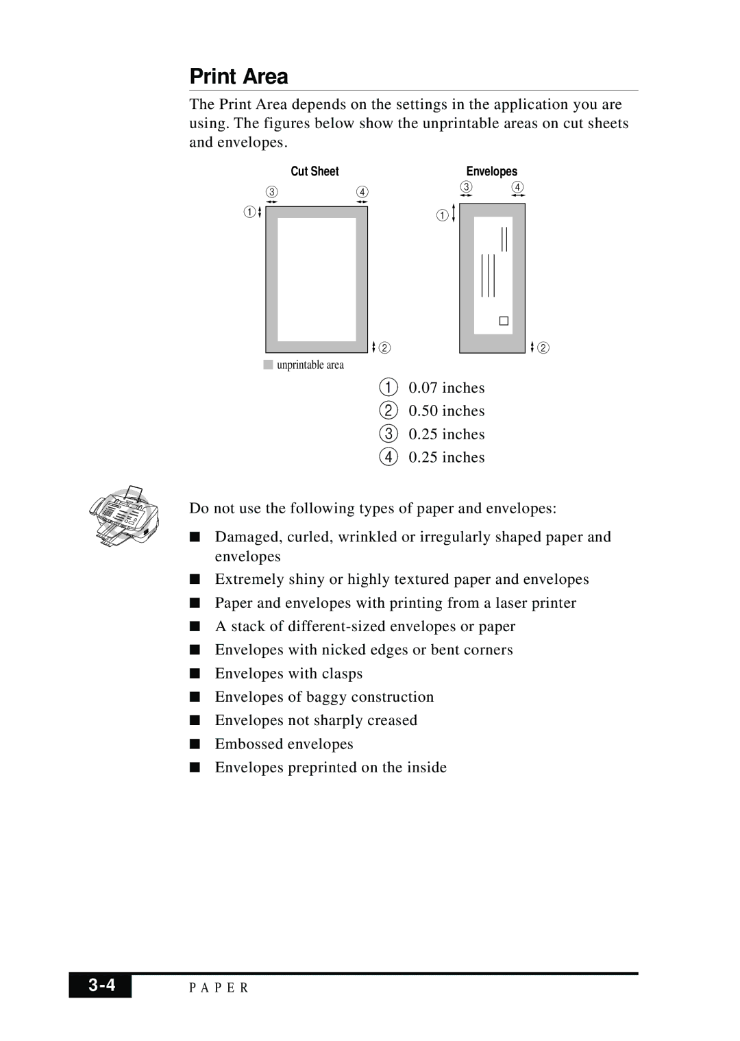 Brother MFC 7050C owner manual Print Area 