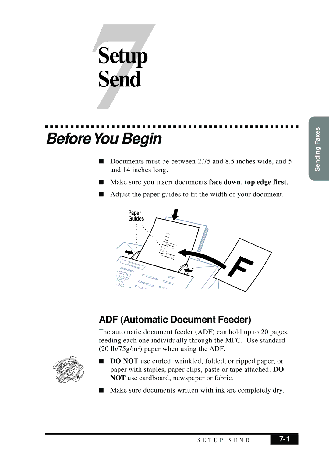 Brother MFC 7050C owner manual BeforeYou Begin, ADF Automatic Document Feeder 