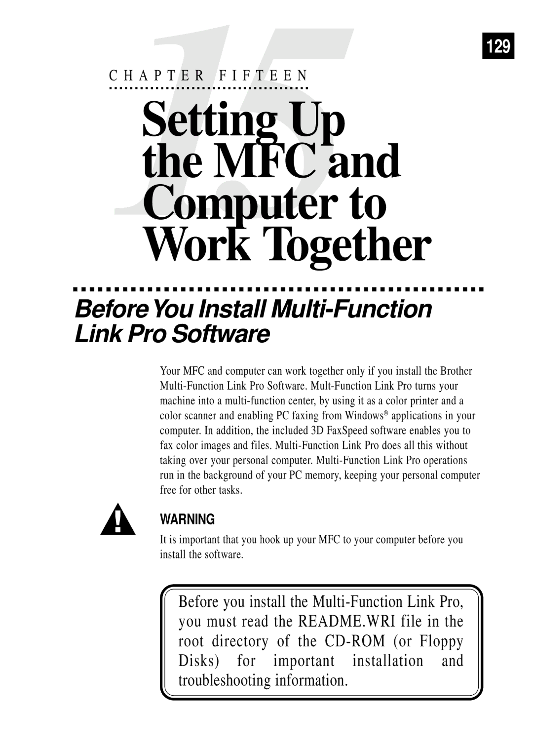 Brother MFC 7150C owner manual MFC and Computer to Work Together 