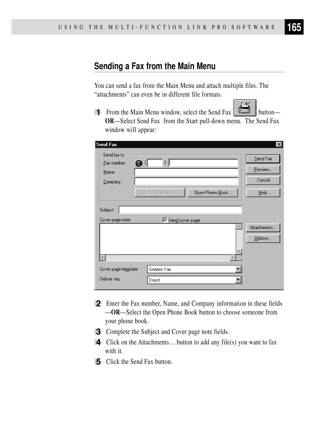 Brother MFC 7150C owner manual Sending a Fax from the Main Menu 