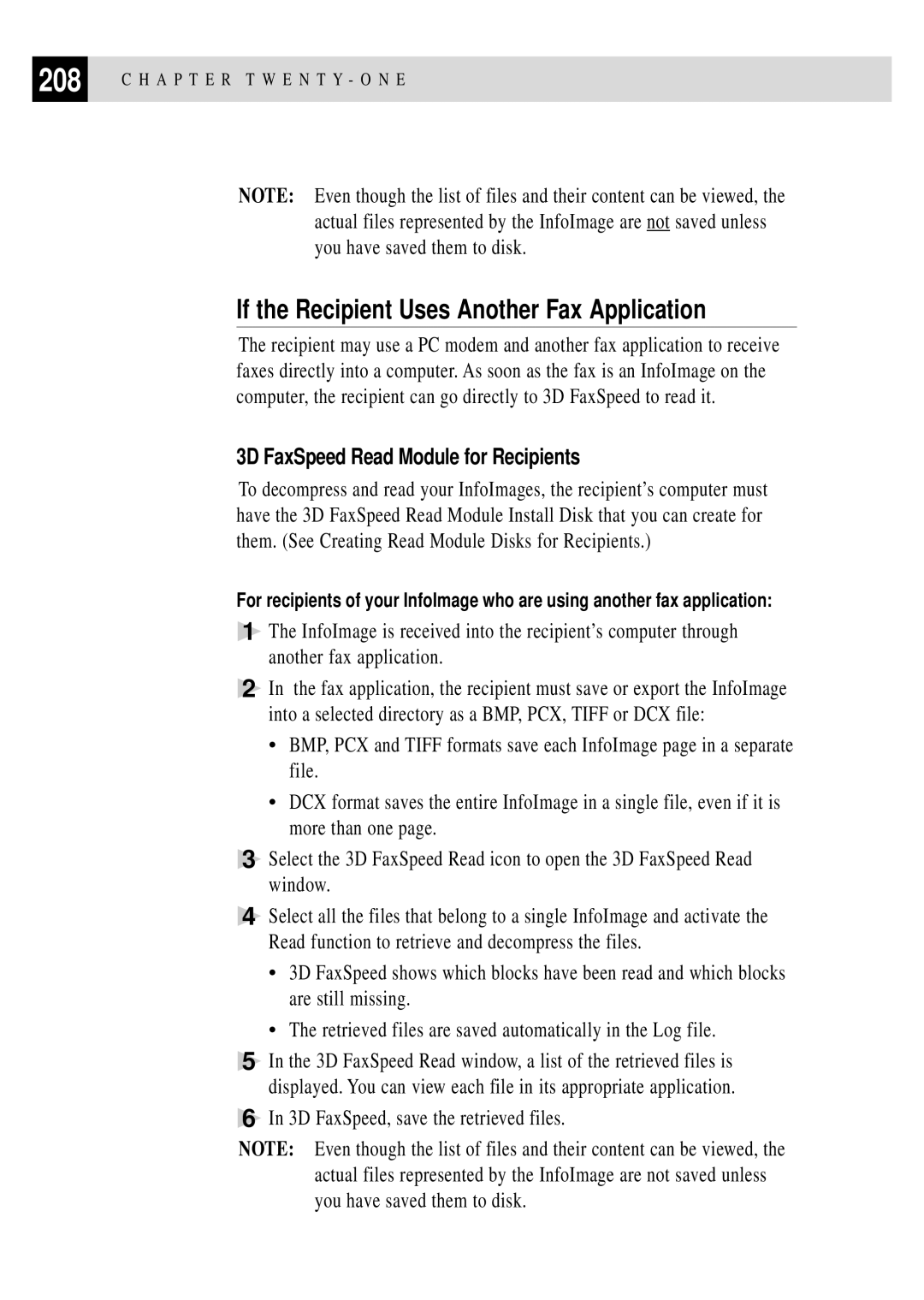 Brother MFC 7150C owner manual If the Recipient Uses Another Fax Application, 3D FaxSpeed Read Module for Recipients 