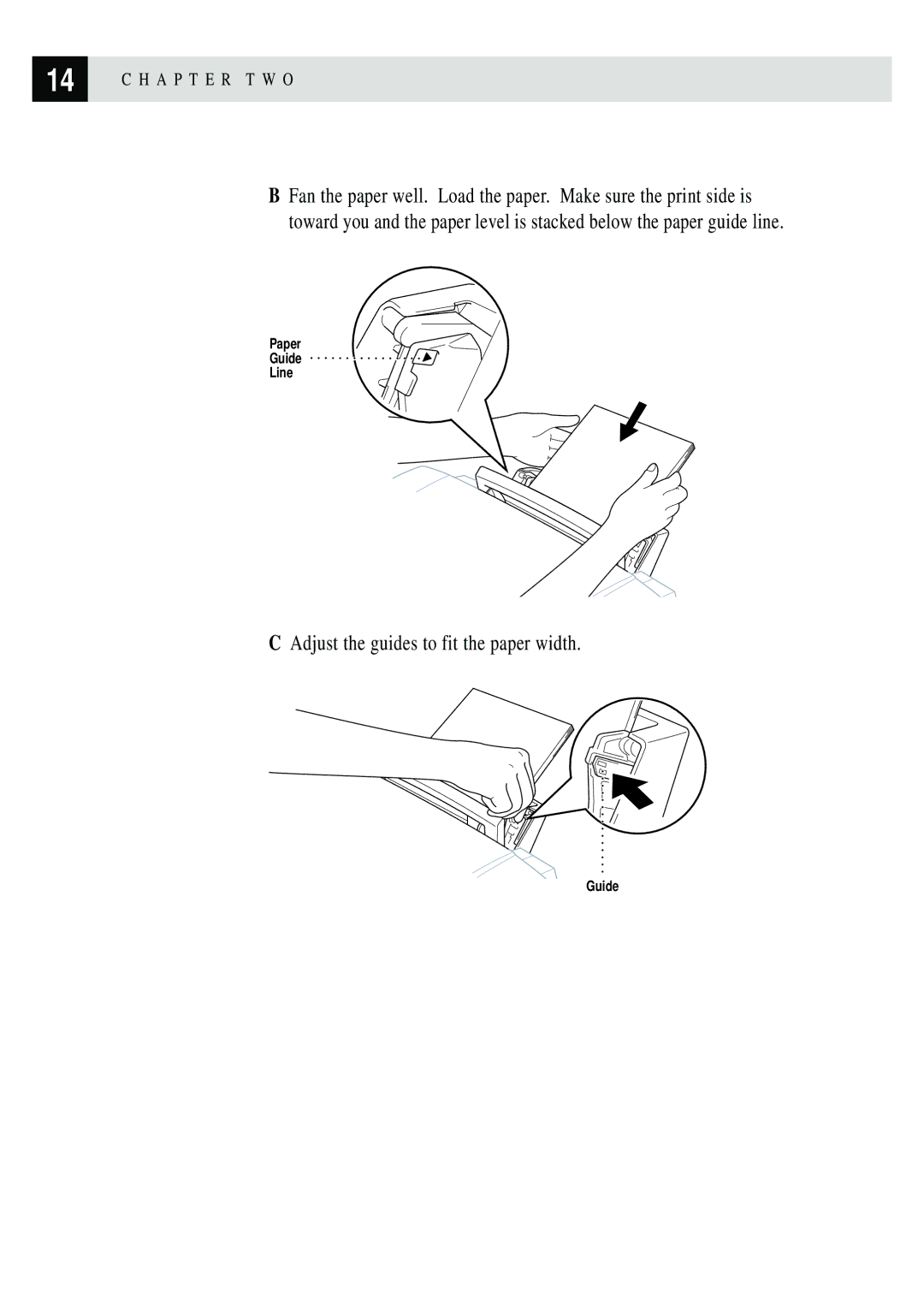 Brother MFC 7150C owner manual Adjust the guides to fit the paper width 