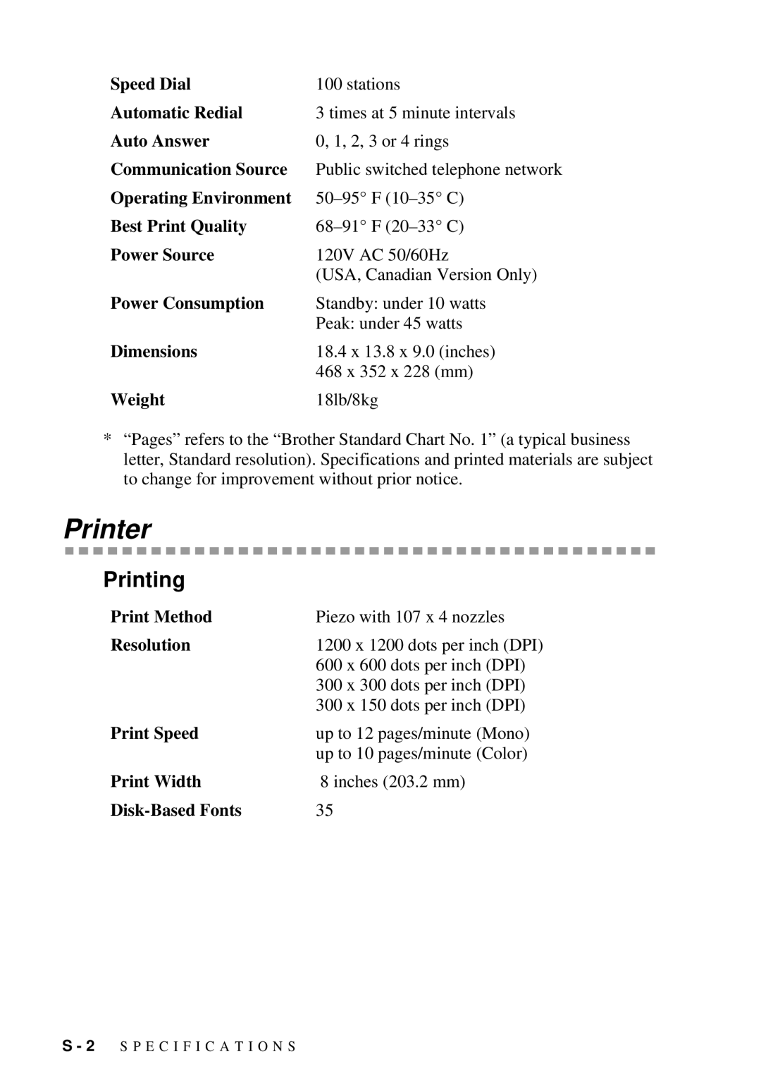 Brother MFC-7300C manual Printer, Printing 