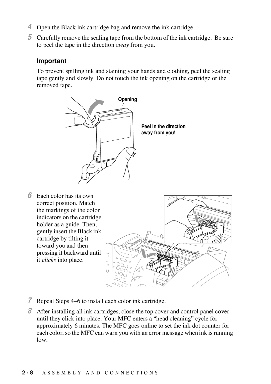 Brother MFC-7300C manual Opening 