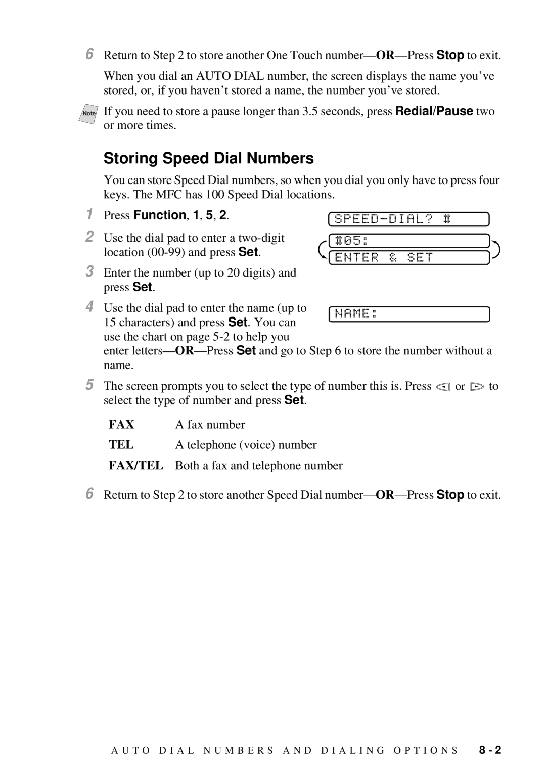 Brother MFC-7300C manual Storing Speed Dial Numbers, Speed-Dial? #, Enter & SET 