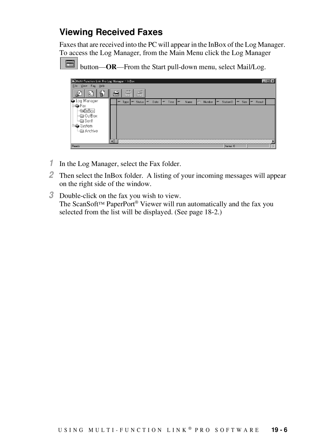 Brother MFC 7300C owner manual Viewing Received Faxes 