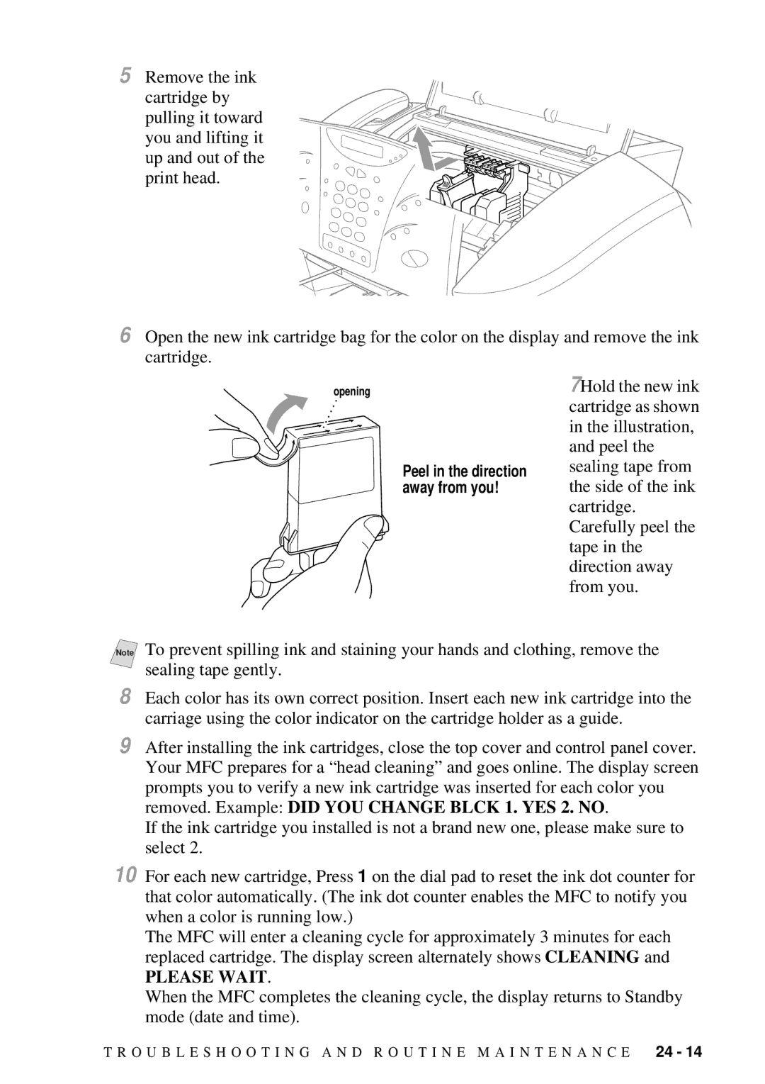 Brother MFC 7300C owner manual Please Wait 