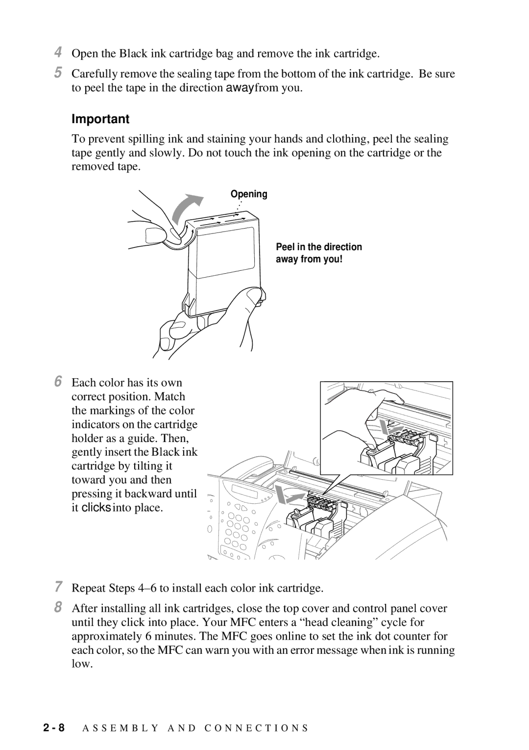 Brother MFC 7300C owner manual Opening 