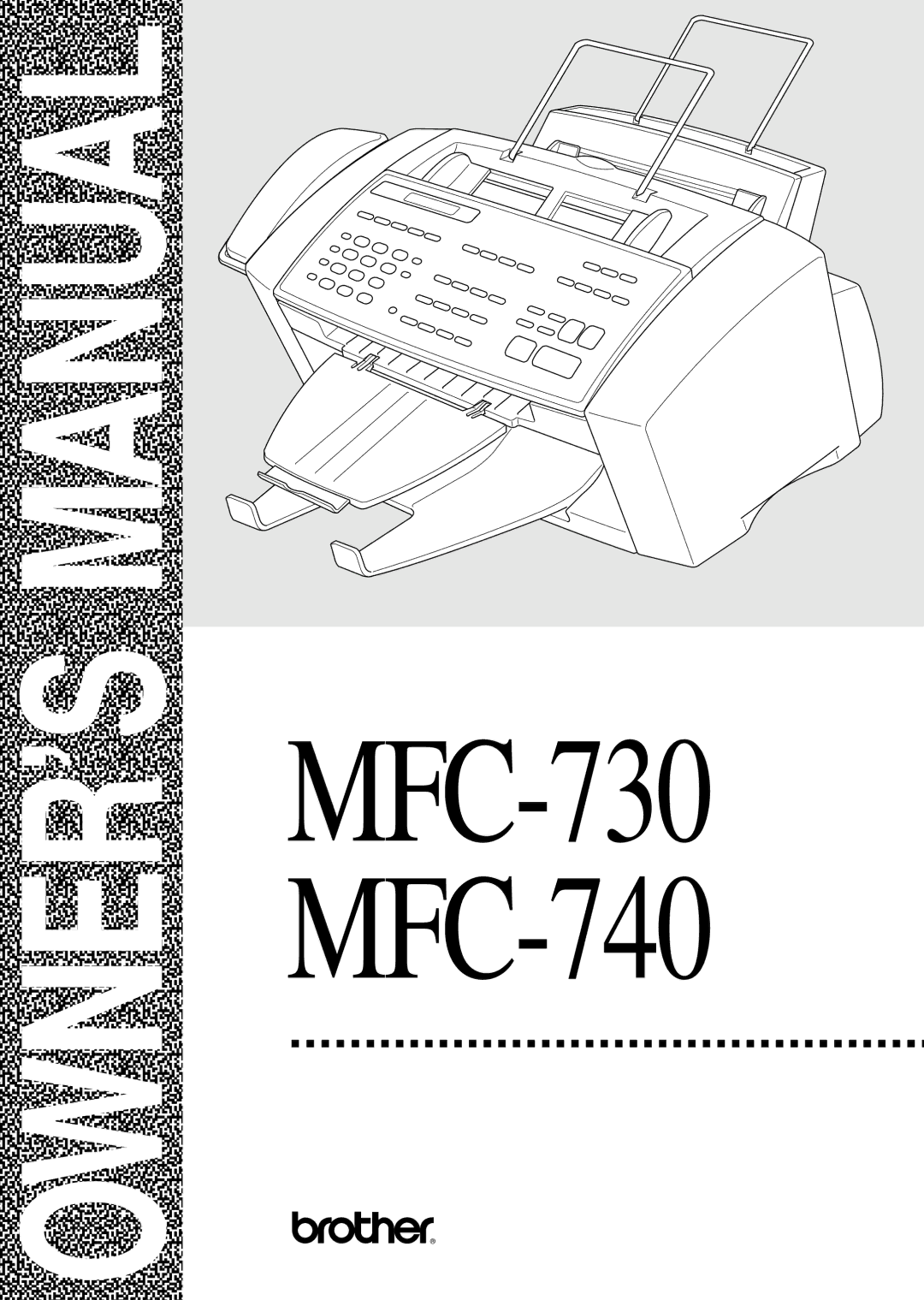 Brother owner manual MFC-730 MFC-740 