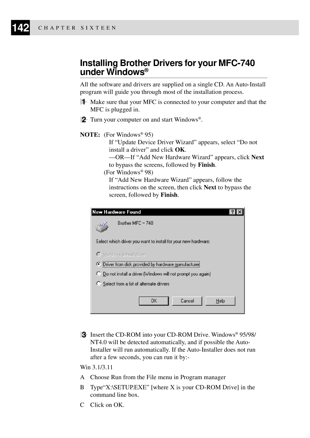 Brother MFC-730 owner manual Installing Brother Drivers for your MFC-740 under Windows, Next 