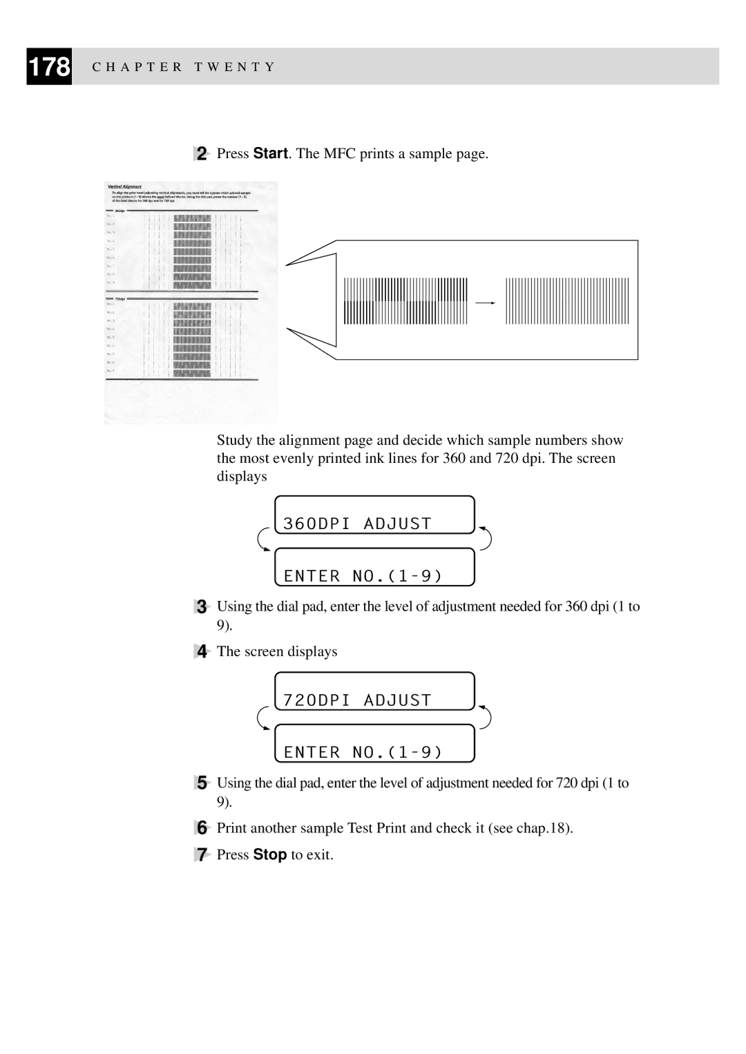 Brother MFC-740, MFC-730 owner manual 360DPI Adjust, 720DPI Adjust 