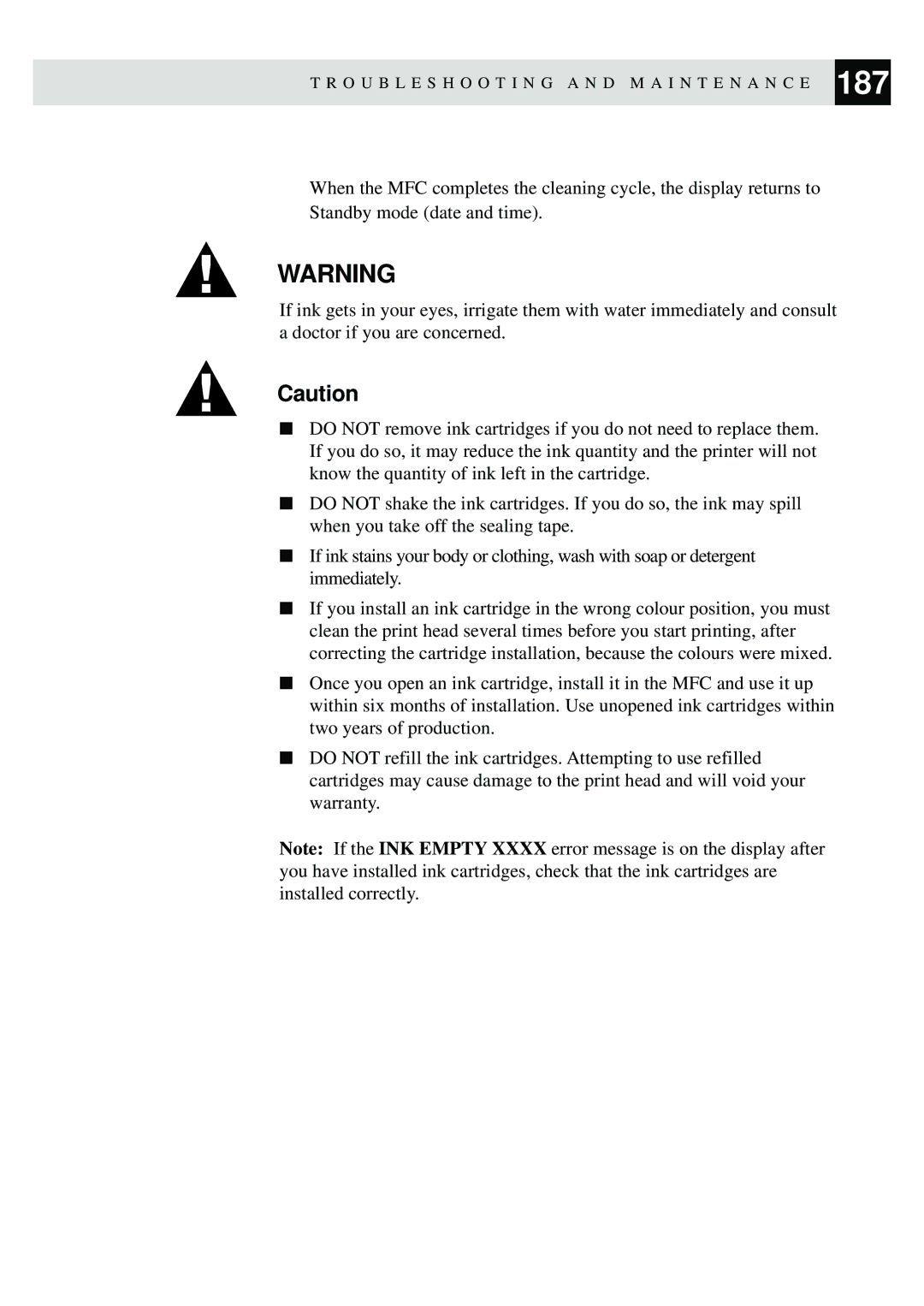 Brother MFC-730, MFC-740 owner manual Troubleshooting a N D M a I N T E N a N C E 