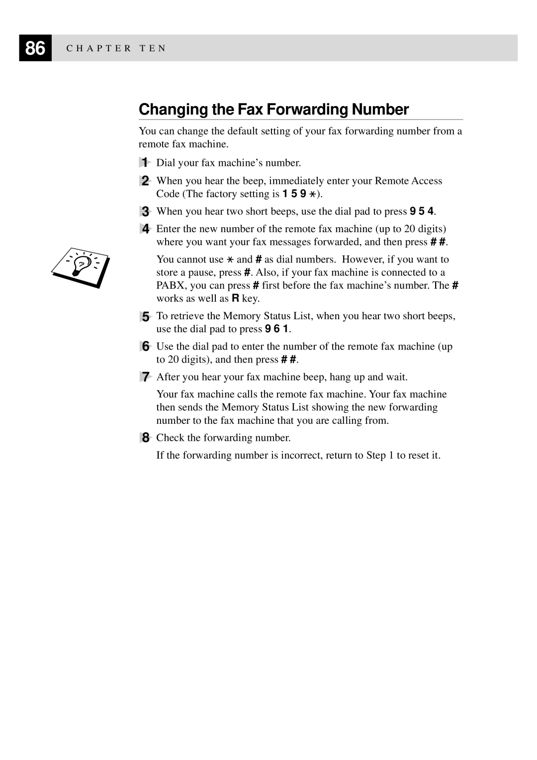 Brother MFC-740, MFC-730 owner manual Changing the Fax Forwarding Number 