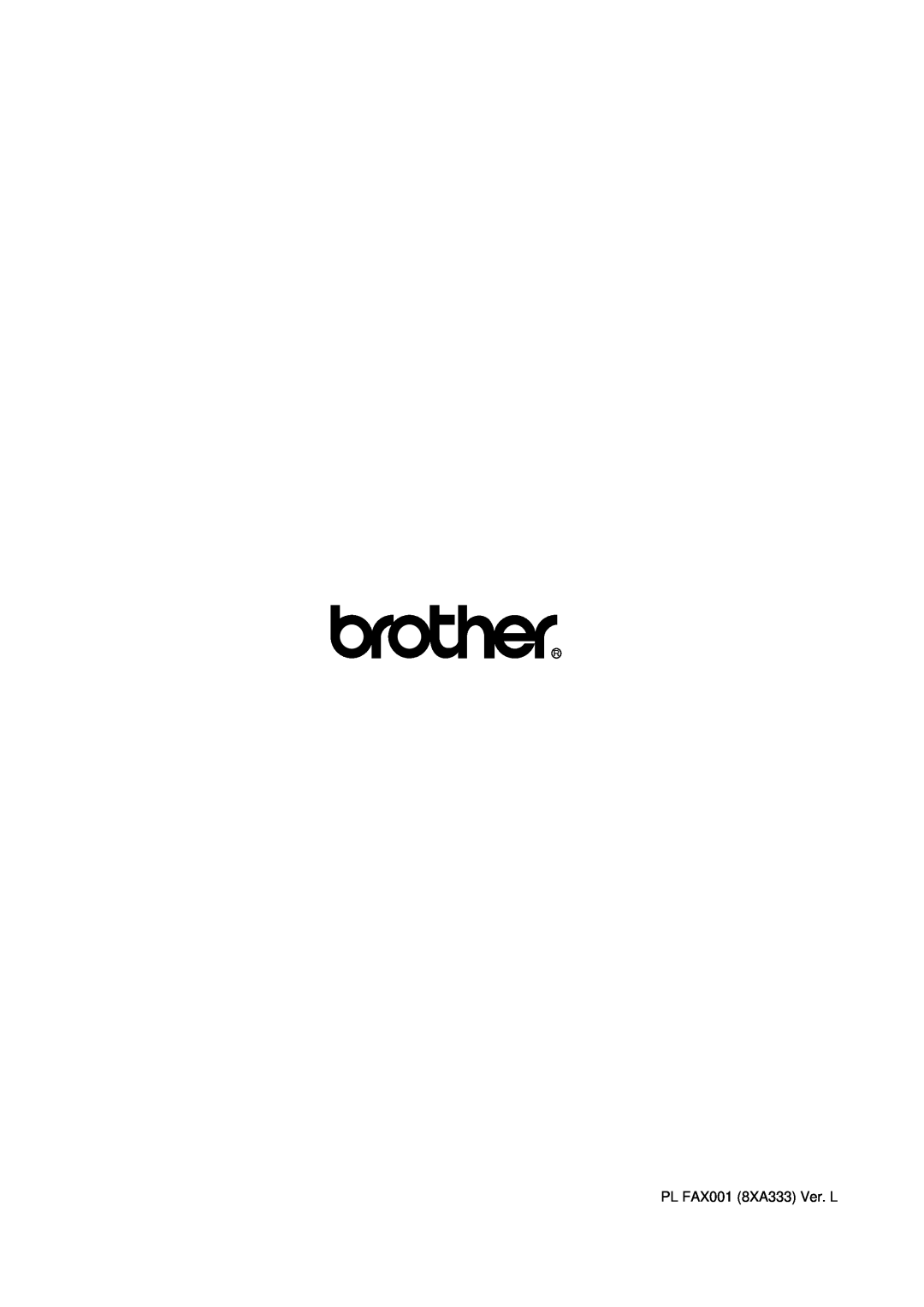 Brother MFC-830, MFC-840 manual PL FAX001 8XA333 Ver. L 
