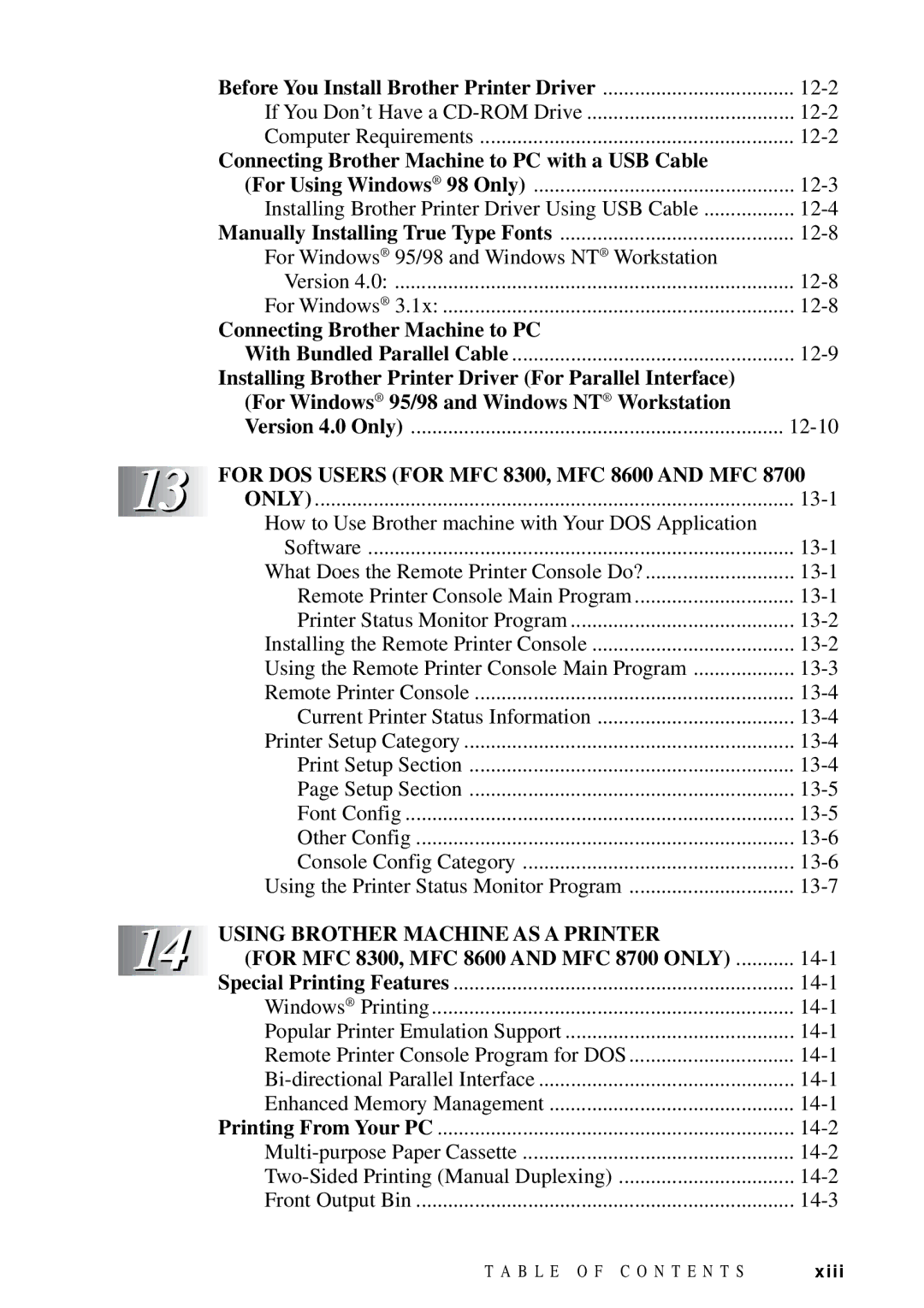 Brother MFC 8300 manual Before You Install Brother Printer Driver, Connecting Brother Machine to PC with a USB Cable, Only 