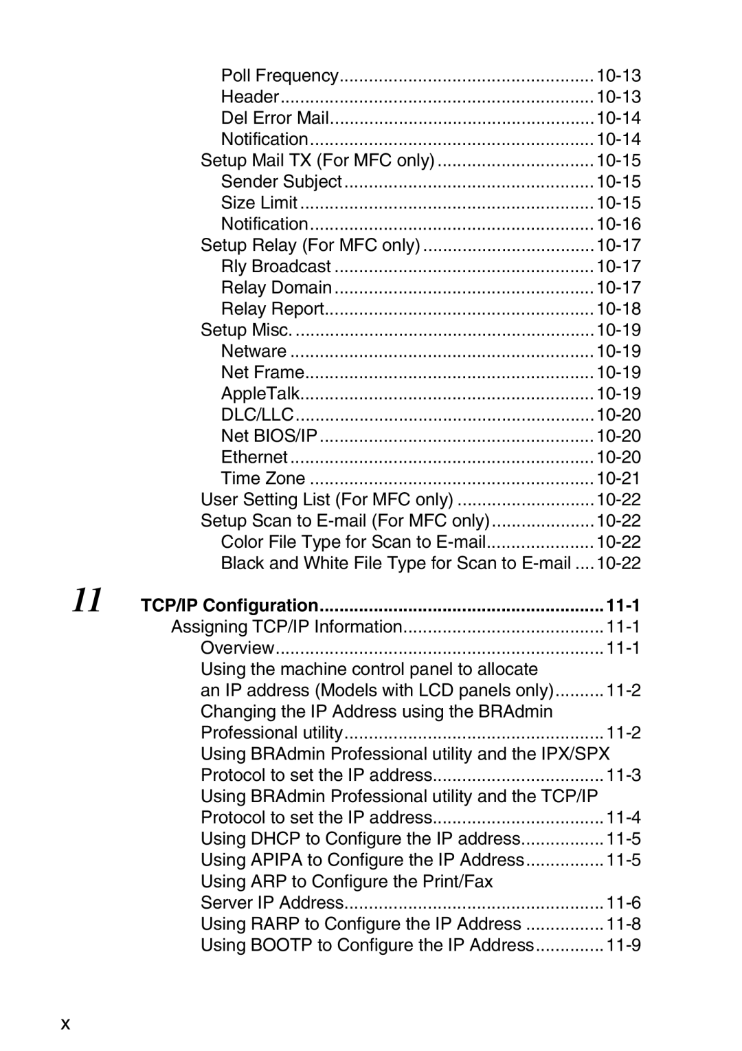 Brother MFC-8840DN manual 11-1 