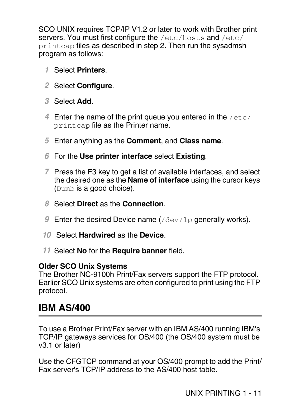 Brother MFC-8840DN manual IBM AS/400 