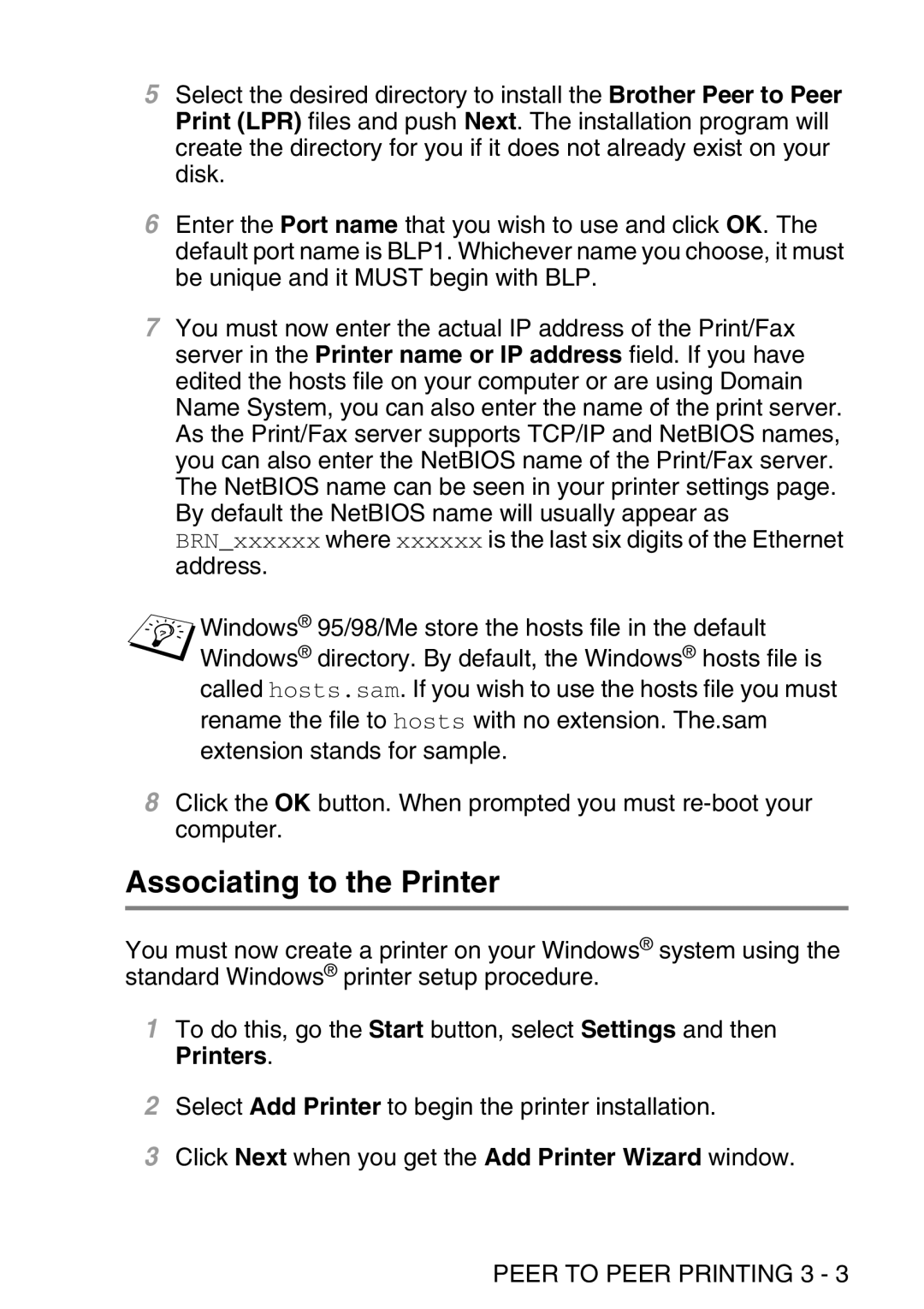 Brother MFC-8840DN manual Associating to the Printer 