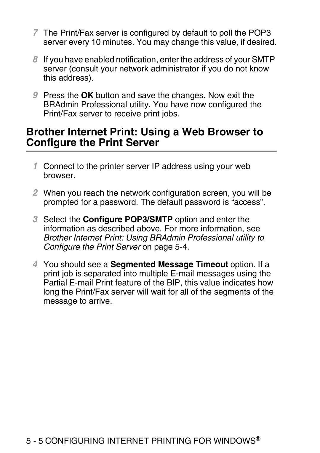 Brother MFC-8840DN manual Configuring Internet Printing for Windows 