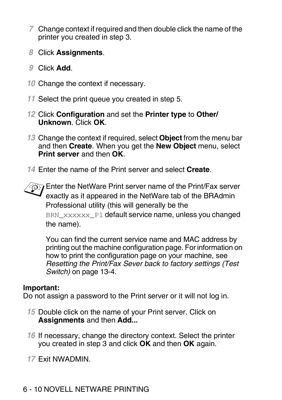 Brother MFC-8840DN manual Click Assignments 