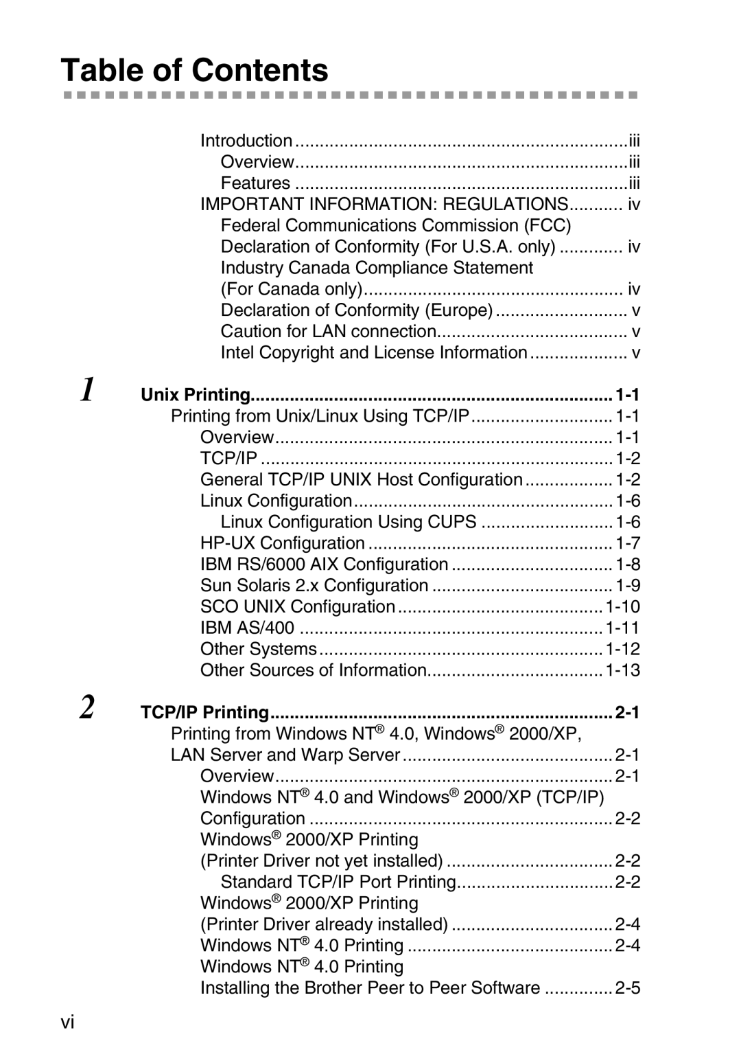 Brother MFC-8840DN manual Table of Contents 