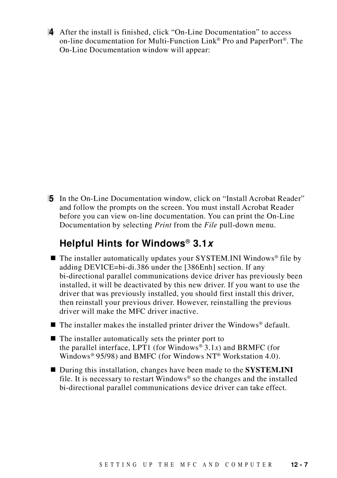 Brother MFC-9100C manual Helpful Hints for Windows 