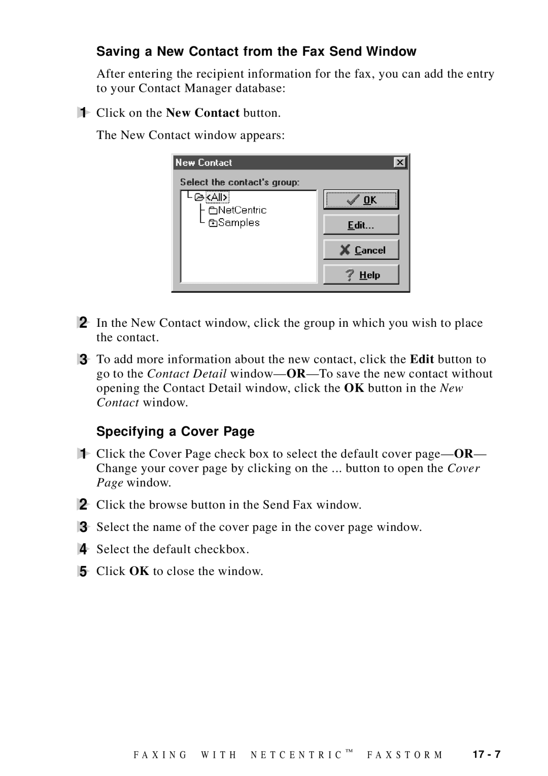 Brother MFC-9100C manual Saving a New Contact from the Fax Send Window, Specifying a Cover 